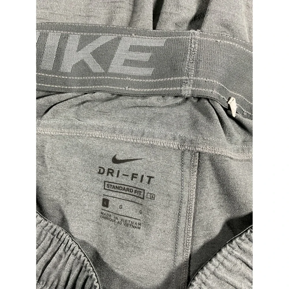 Nike Mens Dri-FIT Joggers Gray Training Pants Standard Fit Large 1484